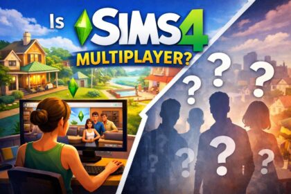 The Sims 4 multiplayer question illustration showing single player gameplay and missing multiplayer features