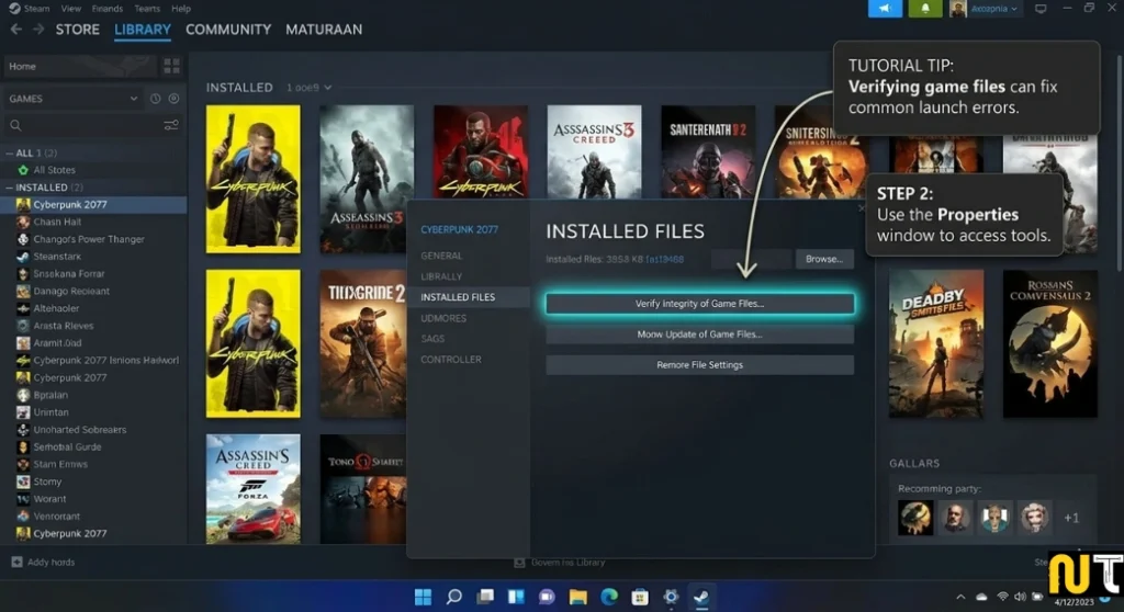 Steam verify integrity of game files option