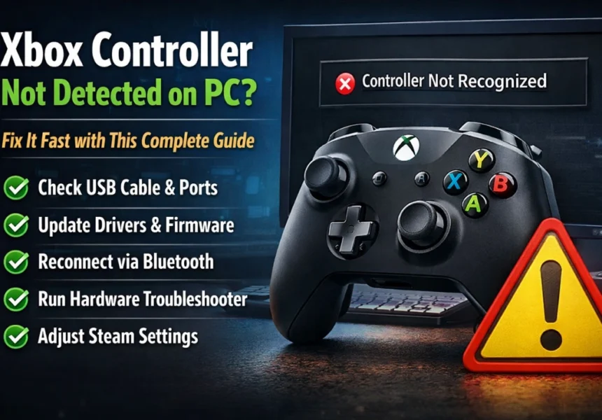 Xbox Controller Not Detected on PC Fix