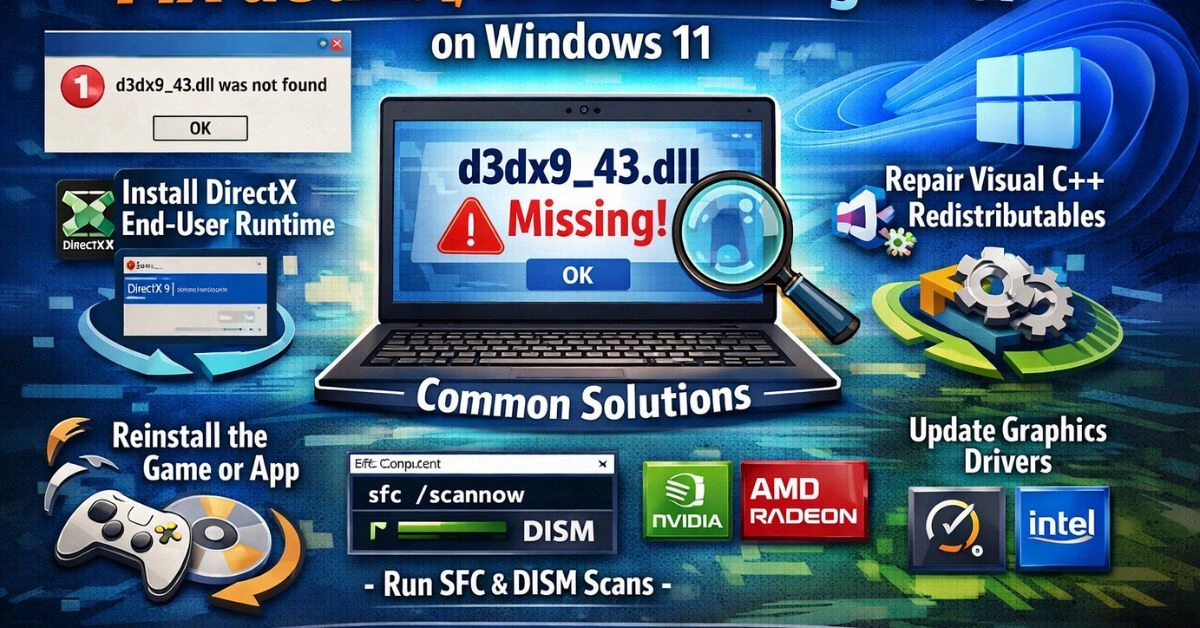 d3dx9_43.dll missing error fix windows 11