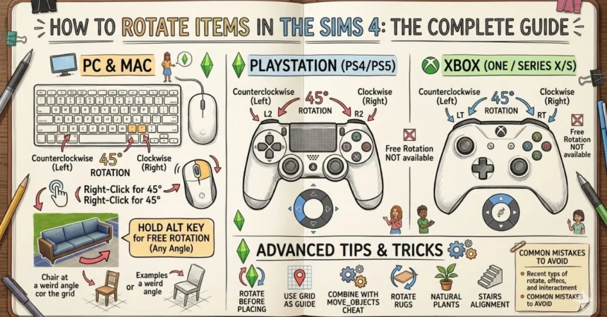 How to Rotate Items in Sims 4
