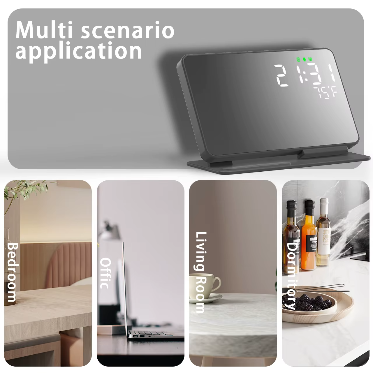 3-in-1 Fast Wireless Charging Station for iPhone 14, 13, 12 Pro & Apple Watch – LED Clock Dock Stand - Image 5