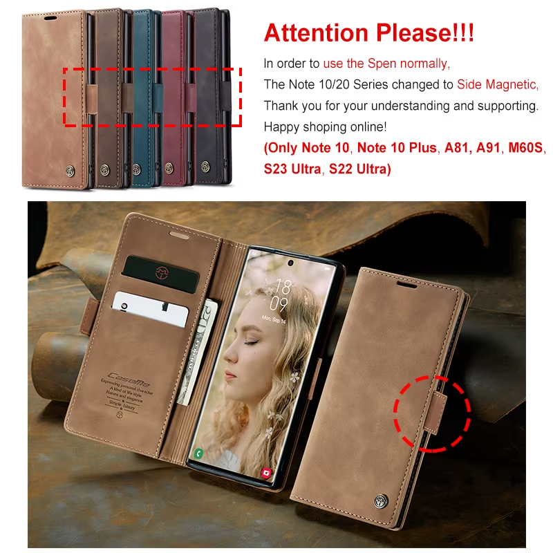 Luxury Flip Wallet Case for Samsung Galaxy